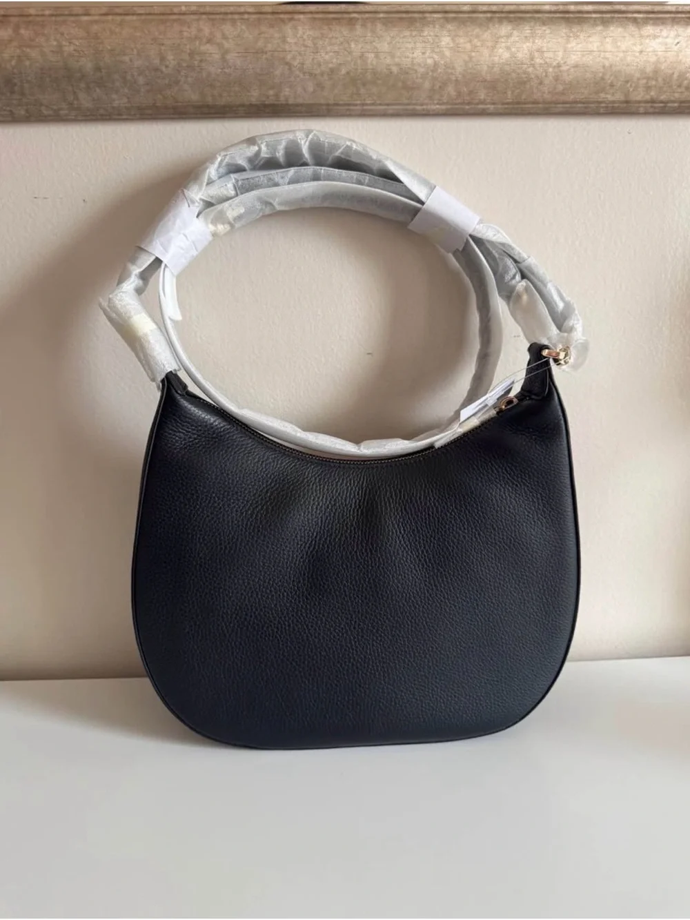 kate spade Black Pebbled Leather Hobo Shoulder Bag